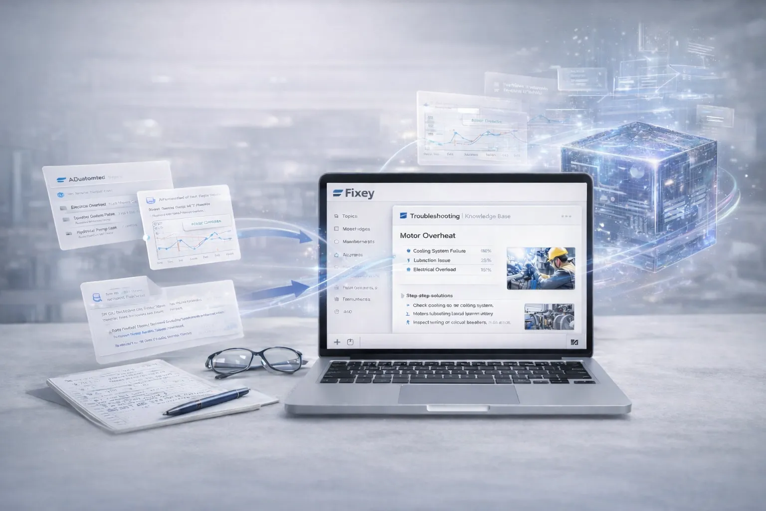 Fixey knowledge base — Motor Overheat root cause analysis with probability-ranked diagnostics